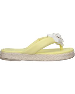 Offline Nicolette Flatform Thong Sandal- Yellow/Offwhite