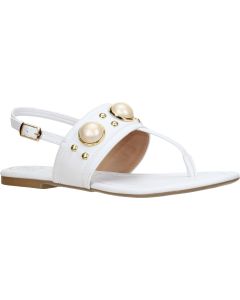 Offline Irie Embellished Flat Sandal - White
